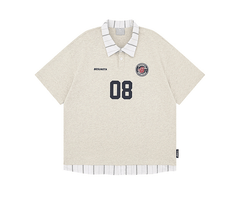 Two - Layer Patchwork Polo Jersey Tee - COPPING THREADS - CT Select