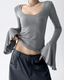 U-Neck Bell Sleeve Fitted Tee - CT8605 - COPPING THREADS - CT Select