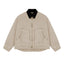 IDLT work jacket, beige front.