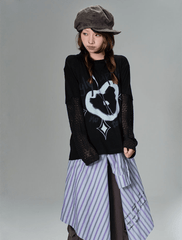 Ugly Apple Split - Sleeve Graphic Tee - COPPING THREADS - CT Coquette