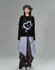 Ugly Apple Split - Sleeve Graphic Tee - COPPING THREADS - CT Coquette