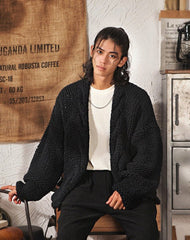 Vintage Chunky Knit Cardigan - COPPING THREADS - MAKE NOISE