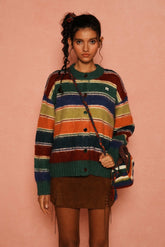 Vintage Colorful Striped Sweater - COPPING THREADS - MOROMORO