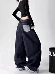 Vintage Contrast Pocket Wide - Leg Jeans - COPPING THREADS - CT Select
