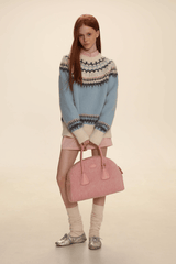 Vintage Cream Fair Isle Knit Crewneck Sweater - COPPING THREADS - MOROMORO