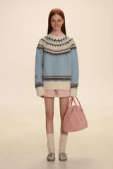 Vintage Cream Fair Isle Knit Crewneck Sweater - COPPING THREADS - MOROMORO