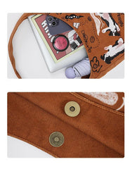 Vintage Cute Dog Print Canvas Tote Bag - COPPING THREADS - CT Select