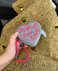 Vintage Denim Heart Cake Mini Jewelry Box - COPPING THREADS - CT Select