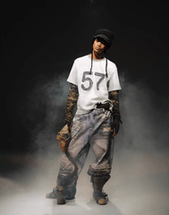 Vintage Distressed Camo Patchwork Layered Long Sleeve Tee - COPPING THREADS - TRECLUB