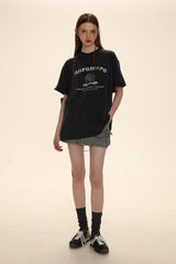 Vintage Distressed Logo Print Tee - COPPING THREADS - MOROMORO