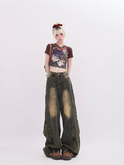 Vintage Distressed Patchwork Denim - COPPING THREADS - RAYOHOPP