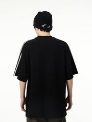 Vintage Distressed Stripe Sleeve Tee - COPPING THREADS - CT Select