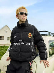 Vintage Embroidered Badge Patchwork Puffer Jacket - COPPING THREADS - Harsh and Cruel