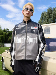 Vintage Embroidered Leather Racing Jacket - COPPING THREADS - Harsh and Cruel