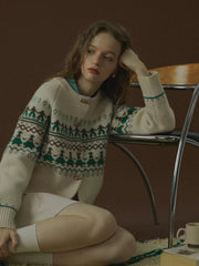 Vintage Fair Isle Dancing Figures Cardigan - COPPING THREADS - CHICISLAND