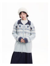 Vintage Fair Isle Pattern Collared Mohair Sweater - COPPING THREADS - CHICISLAND