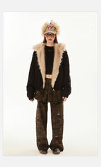 Vintage Faux Fur Collar Puffer Coat - COPPING THREADS - CHICISLAND