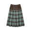 Vintage Faux Leather Waist Plaid Midi Skirt - COPPING THREADS - Chemical Girl