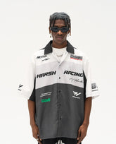 Vintage Handwritten Font Collar F1 Racing Shirt - COPPING THREADS - Harsh and Cruel