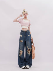Vintage Irregular Distressed Denim - COPPING THREADS - RAYOHOPP