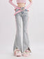 Vintage Lace - Up Slit Flared Denim - COPPING THREADS - RAYOHOPP