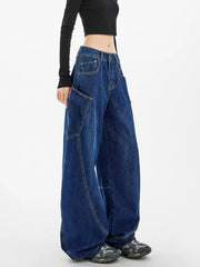 Vintage Large Pockets Denim Cargo Pants - COPPING THREADS - CHICISLAND