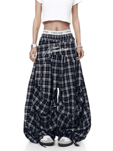 Vintage Layered Draping Plaid Panel Pants - COPPING THREADS - CT Select