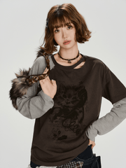 Vintage Layered - Look Graphic Long Sleeve Tee - COPPING THREADS - CHICISLAND