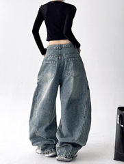 Vintage Leopard Patchwork Wide - Leg Jeans - COPPING THREADS - CT Select