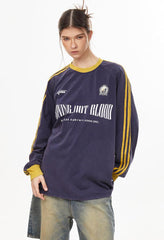 Vintage Letter Print Long Sleeve Tee - COPPING THREADS - CHICISLAND