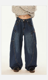 Vintage Oversized Pocket Curved Knife - Cut Denim - COPPING THREADS - CHICISLAND