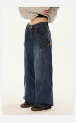 Vintage Oversized Pocket Curved Knife - Cut Denim - COPPING THREADS - CHICISLAND