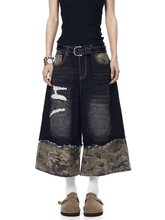 Vintage Patchwork Camo Denim Shorts - COPPING THREADS - CT Select