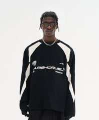 Vintage Patchwork Round Neck Long Sleeve Tee - COPPING THREADS - Harsh and Cruel