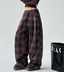 Vintage Plaid Fleece - Lined Wide - Leg Pants - COPPING THREADS - CT Select