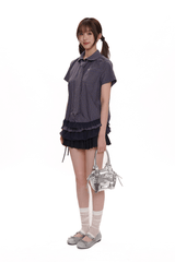 Vintage Plaid Ruffle Hem Shirt - COPPING THREADS - MOROMORO