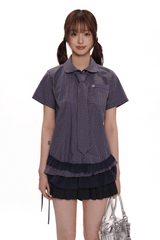 Vintage Plaid Ruffle Hem Shirt - COPPING THREADS - MOROMORO
