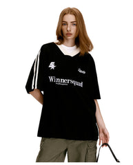 Vintage Striped Sleeve Blokette Jersey Tee - COPPING THREADS - CHICISLAND