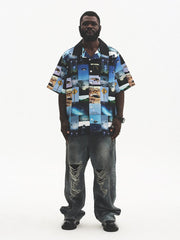 Vintage UFO Print Short Sleeve Shirt - COPPING THREADS - CT Select