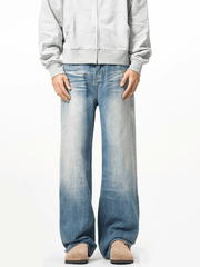 Vintage Wash Blue Wide - Leg Jeans - COPPING THREADS - CT Basics
