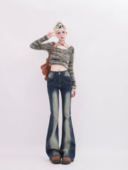 Vintage Wash Flared Denim - COPPING THREADS - RAYOHOPP