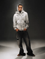 Vintage Wash Grey Embroidered Graphic Oversized Hoodie Jacket - COPPING THREADS - TRECLUB