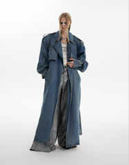 Vintage Washed Double - Breasted Denim Coat - COPPING THREADS - ArguE CulturE