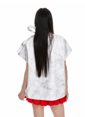 Vintage Washed Lace Varsity Jersey Tee - COPPING THREADS - Jikoo