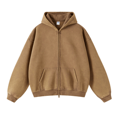 Vintage Washed Zip - Up Hoodie - COPPING THREADS - CT Basics