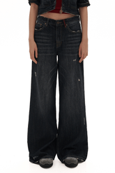 Vintage Whisker Spray Wash Denim Pants - COPPING THREADS - MOROMORO