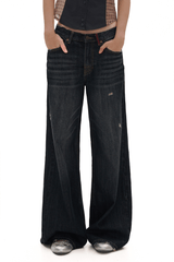 Vintage Whisker Spray Wash Denim Pants - COPPING THREADS - MOROMORO