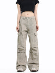 Vintage Wrinkled Marble Multi - Pocket Cargo Pants - COPPING THREADS - CT Select