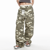 Washed Camo Wide - Leg Utility Denim - COPPING THREADS - Jikoo
