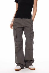 Washed Charcoal Multi - Pocket Utility Cargo Pants - COPPING THREADS - Coldstone